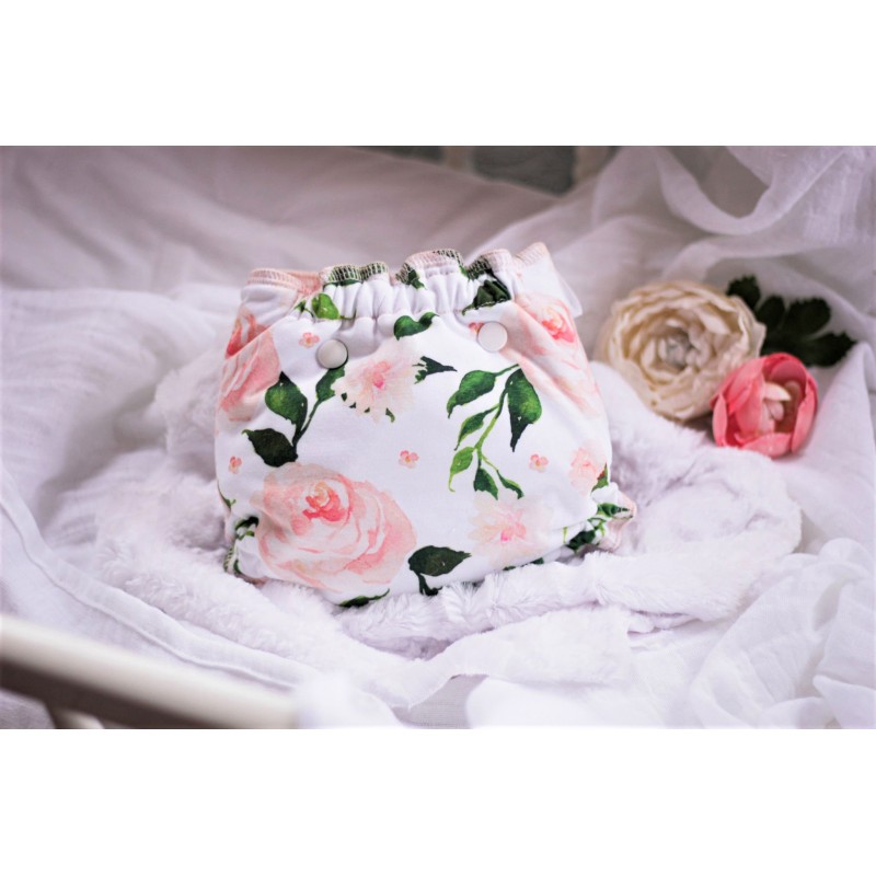 Rose fitted diaper
